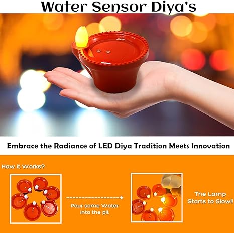 Smokeless Water Senor Diyas ( RE-USABLE & LONG LASTING) ✨